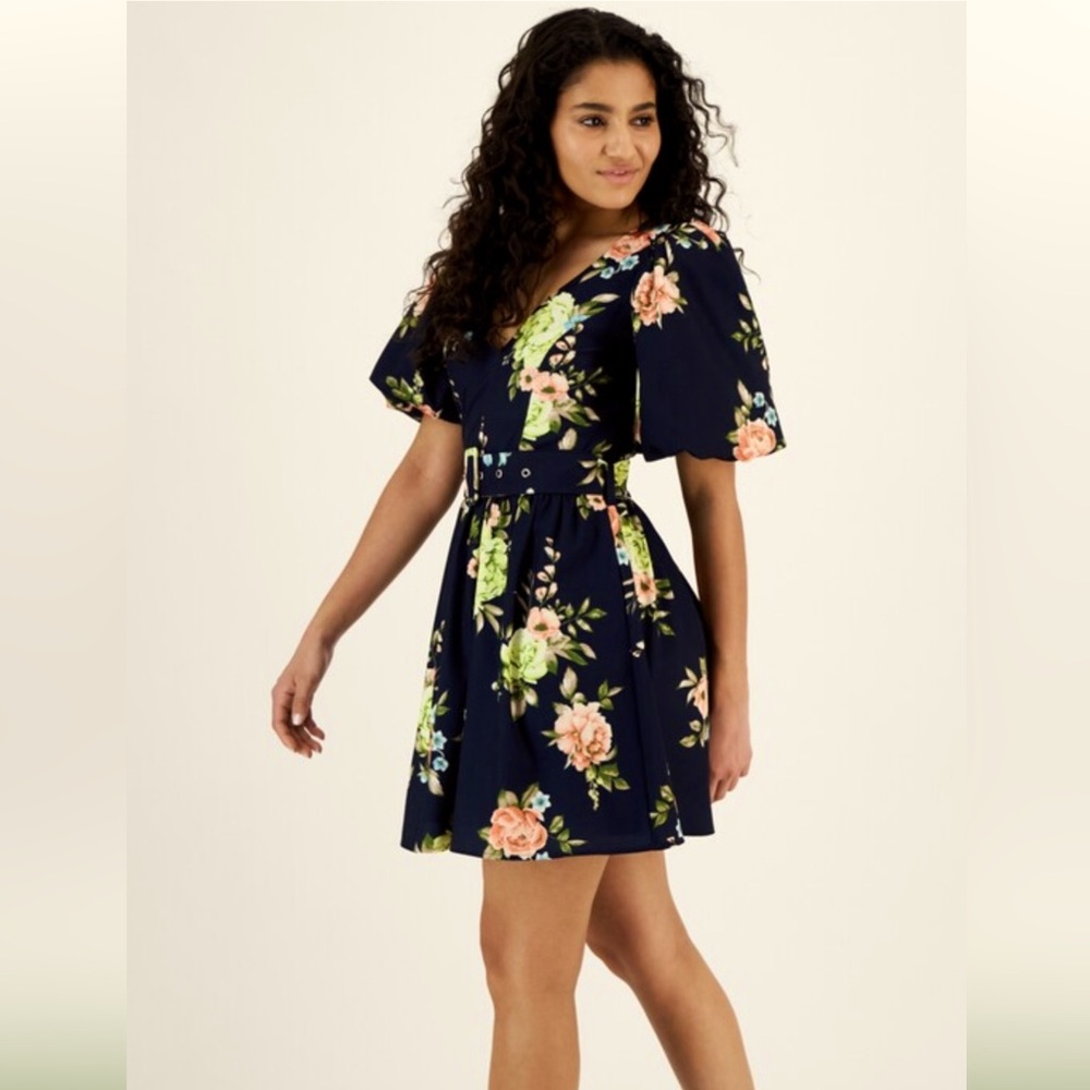 Rachel by RACHEL Roy-Floral Navy Dress
Size-14, NEW WITH TAGS